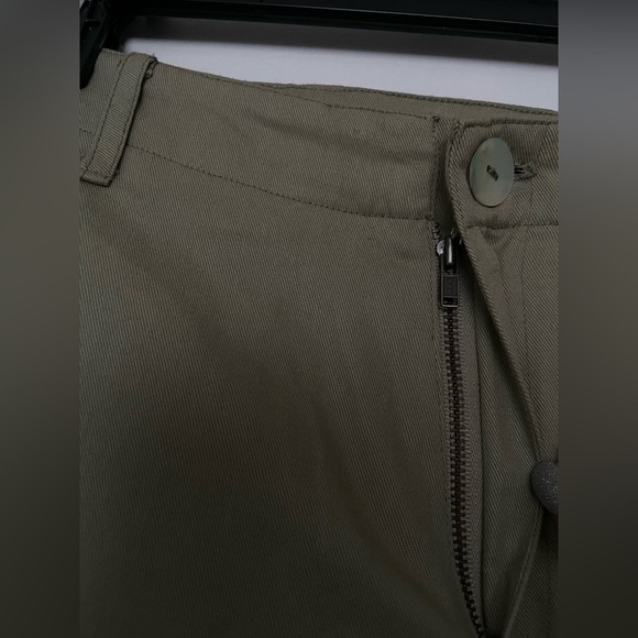 Acacia Dublin pants moss green raw hem cotton S Small - Picture 13 of 13